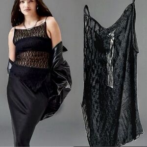 Urban Outfitters NWT Urban Renewal Remnants Lace Asymmetrical Tank Top, Small